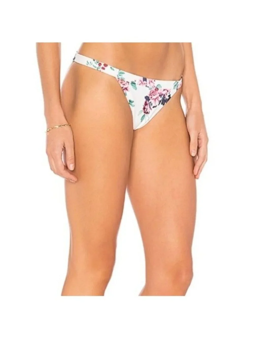 Minkpink Floral Print Bikini Bottom Low-Rise Stretchy